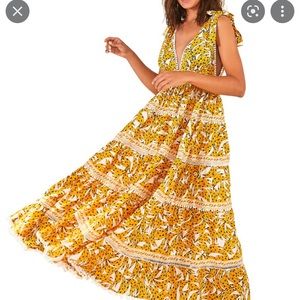 FARM Rio Banana Maxi Dress